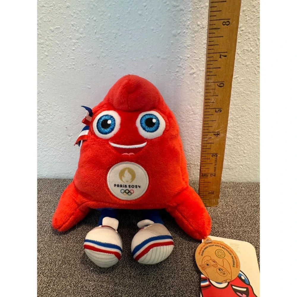 Official Licensed Paris 2024 Olympics Phryge Mascot Red Stuffed Plush Toy 6